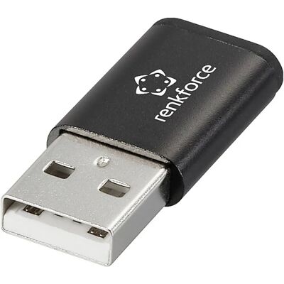 Renkforce RF-6615904 USB-A auf USB-C Adapter - Schwarz Renkforce RF-6615904 USB-A auf USB-C Adapter - Schwarz