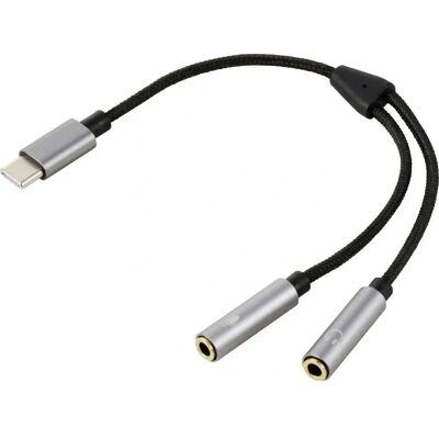Renkforce RF-6627280 USB-C auf 2x 3,5 mm Audio Adapter - 20cm Renkforce RF-6627280 USB-C auf 2x 3,5 mm Audio Adapter - 20cm