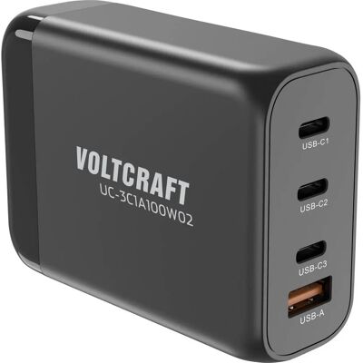 VOLTCRAFT UC-3C1A100W02 Ladare - 100W, USB-C & A, 4 Ausgänge, GaN VOLTCRAFT UC-3C1A100W02 Ladare - 100W, USB-C & A, 4 Ausgänge, GaN