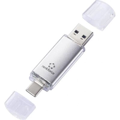 Renkforce RF-USBOS-220 32GB USB Flash Drive - USB 3.0 & USB-C Renkforce RF-USBOS-220 32GB USB Flash Drive - USB 3.0 & USB-C