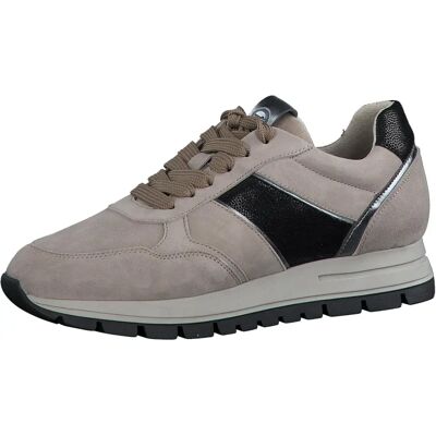 Baskets en cuir beige Tamaris - Femme Baskets en cuir beige Tamaris - Femme
