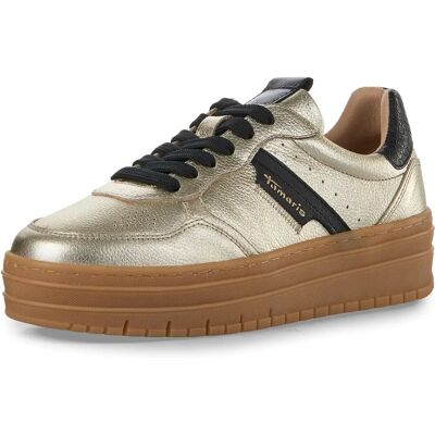 Tamaris Model 23773-43/942 Gouden Sneakers - Casual Schoen Tamaris Model 23773-43/942 Gouden Sneakers - Casual Schoen