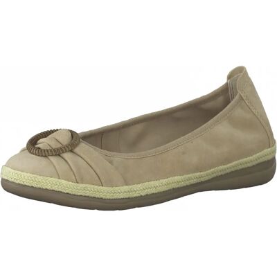 Buty Jana 8-8-22101-28 baleriny piasek szerokie Buty Jana 8-8-22101-28 baleriny piasek szerokie