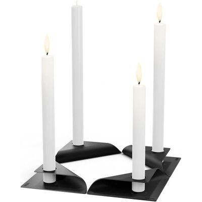 höfats Square Candle Kerzenhalter - schwarz (4er-Set) höfats Square Candle Kerzenhalter - schwarz (4er-Set)