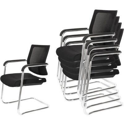 HJH OFFICE Levia V Bürostuhl - Ergonomisch, stapelbar, Schwarz HJH OFFICE Levia V Bürostuhl - Ergonomisch, stapelbar, Schwarz