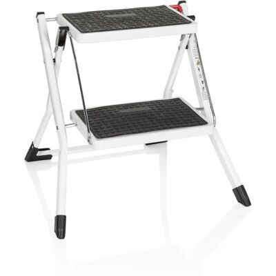 Hjh Office Échelle Pliable SOLID W1 - 2 Niveaux - Blanc - Publicité Hjh Office Échelle Pliable SOLID W1 - 2 Niveaux - Blanc - Publicité