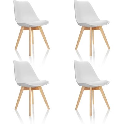 hjh OFFICE SCANDI Chaise de Conférence et Visiteur Blanche hjh OFFICE SCANDI Chaise de Conférence et Visiteur Blanche