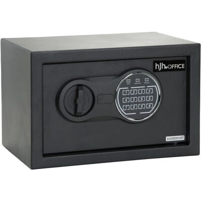 HJH OFFICE Cofre de segurança Compacto III - Preto, 8,5L, Fechadura eletrônica HJH OFFICE Cofre de segurança Compacto III - Preto, 8,5L, Fechadura eletrônica
