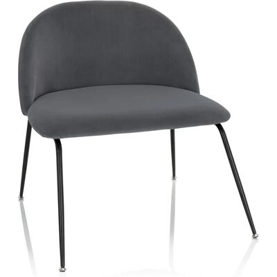 hjh OFFICE VELVO - Szara welurowa krzesło - Biuro, Jadalnia, Lounge - 72x65x80cm hjh OFFICE VELVO - Szara welurowa krzesło - Biuro, Jadalnia, Lounge - 72x65x80cm