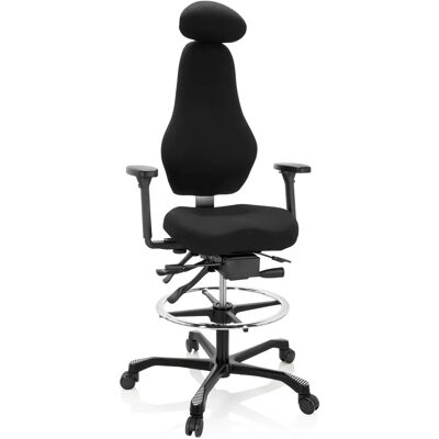 hjh OFFICE RESISTIO WORK - Justerbar ergonomisk kontorsstol - Svart hjh OFFICE RESISTIO WORK - Justerbar ergonomisk kontorsstol - Svart