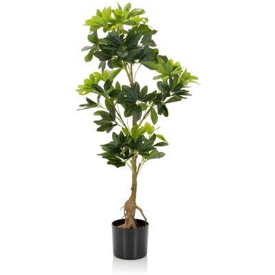 Hjh Office, Plante Artificielle Schefflera - Vert - 100 cm - Décoration Bureau - Publicité Hjh Office, Plante Artificielle Schefflera - Vert - 100 cm - Décoration Bureau - Publicité