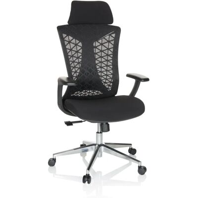 hjh OFFICE FALEO B - Chaise de Bureau - Noire - Ergonomique, Têtière et Support Lombaire Réglables hjh OFFICE FALEO B - Chaise de Bureau - Noire - Ergonomique, Têtière et Support Lombaire Réglables