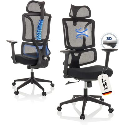 MyBuero ERGOMY - Bürostuhl mit Mesh-Rücken - Schwarz MyBuero ERGOMY - Bürostuhl mit Mesh-Rücken - Schwarz