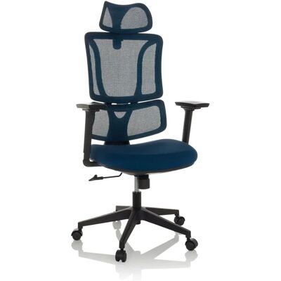 MyBuero ERGOMY - Bureaustoel met verstelbare armleuningen - Blauw - Bureaustoel MyBuero ERGOMY - Bureaustoel met verstelbare armleuningen - Blauw - Bureaustoel