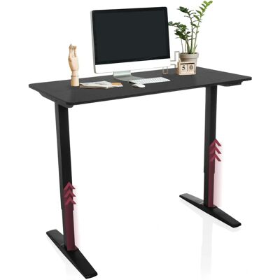 hjh OFFICE Bureau réglable en hauteur 120x60 - Noir hjh OFFICE Bureau réglable en hauteur 120x60 - Noir