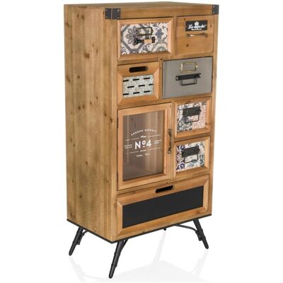 hjh LIVING CONTINENTO S - Dunkelholz Sideboard - Industriestil hjh LIVING CONTINENTO S - Dunkelholz Sideboard - Industriestil