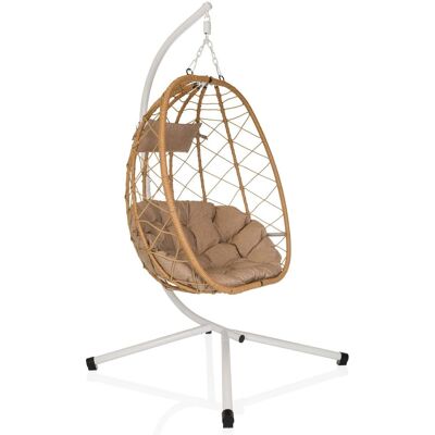 hjh LIVING COCOVA - Fauteuil d'extérieur Blanc/Beige - Outdoor Chair - Publicité hjh LIVING COCOVA - Fauteuil d'extérieur Blanc/Beige - Outdoor Chair - Publicité