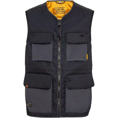 camel active Herren Weste blau Mikrofaser unifarben - Weste camel active Herren Weste blau Mikrofaser unifarben - Weste