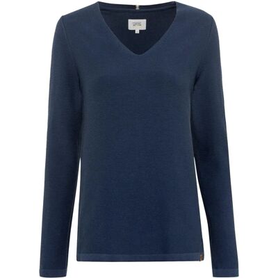 Camel Active Tejido Azul Jersey con escote en V - Jersey Camel Active Tejido Azul Jersey con escote en V - Jersey