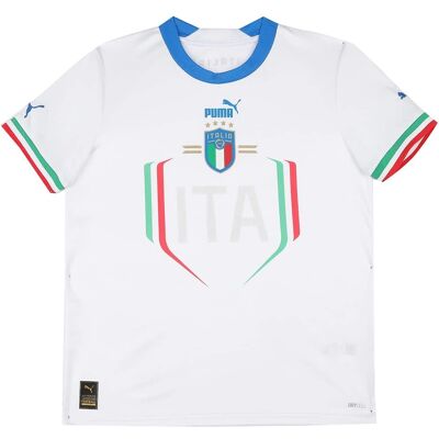 Camiseta de Italia Away Blanca 22/23 - Escudo oficial del equipo Camiseta de Italia Away Blanca 22/23 - Escudo oficial del equipo