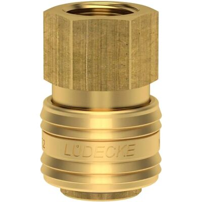 Lüdecke Messing Schnellverschlusskupplung NW 7,2mm - Serie ES IG G1/4 Lüdecke Messing Schnellverschlusskupplung NW 7,2mm - Serie ES IG G1/4