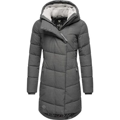 RAGWEAR Pavla - Stilet grå vinterjakke med teddy fleece RAGWEAR Pavla - Stilet grå vinterjakke med teddy fleece