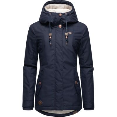RAGWEAR Monade Blå Fleece Vinterparkas - Damerjakke RAGWEAR Monade Blå Fleece Vinterparkas - Damerjakke