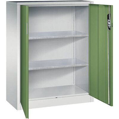 C+P Armoire en acier - 1200x930x400mm - Gris clair / Vert réséda - Publicité C+P Armoire en acier - 1200x930x400mm - Gris clair / Vert réséda - Publicité