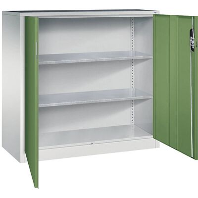 Armoire d'atelier en acier C+P - 1200x1200x500mm, Gris clair / Vert réséda - Publicité Armoire d'atelier en acier C+P - 1200x1200x500mm, Gris clair / Vert réséda - Publicité