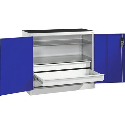 Armoire de stockage gris clair / bleu - 1000x1200x500mm - Publicité Armoire de stockage gris clair / bleu - 1000x1200x500mm - Publicité