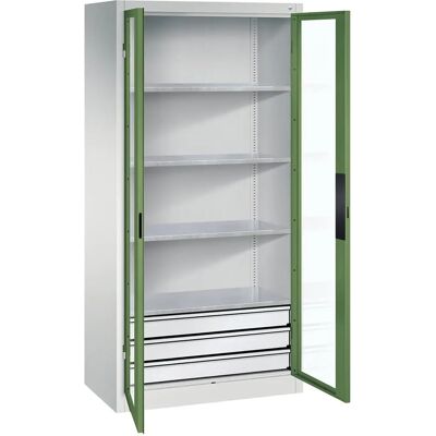 Armoire C+P avec Portes en Verre - 1950 x 930 x 500 mm - Publicité Armoire C+P avec Portes en Verre - 1950 x 930 x 500 mm - Publicité