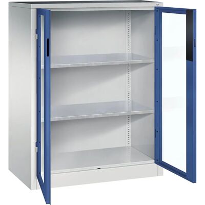 Armoire C+P - Acier, Portes en verre, 2 étagères - Meuble - Publicité Armoire C+P - Acier, Portes en verre, 2 étagères - Meuble - Publicité