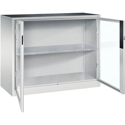 Armoire de rangement gris clair - 1000 x 1200 x 500 mm - Publicité Armoire de rangement gris clair - 1000 x 1200 x 500 mm - Publicité