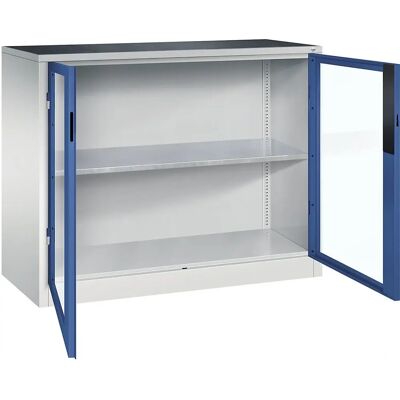 Armoire en acier C+P - Gris clair / Bleu genciana - 1000 x 1200 x 500 mm - Publicité Armoire en acier C+P - Gris clair / Bleu genciana - 1000 x 1200 x 500 mm - Publicité