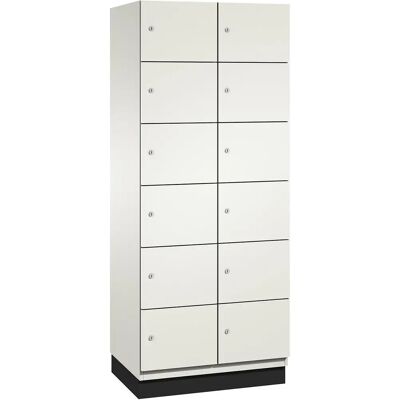 C+P Stahlspeicher-Schrank - 12 Fächer, Verschließbar, Weiß C+P Stahlspeicher-Schrank - 12 Fächer, Verschließbar, Weiß