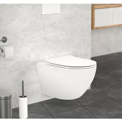 Wc sospeso ECD Germany - Chiusura morbida, ceramica durevole, design moderno Wc sospeso ECD Germany - Chiusura morbida, ceramica durevole, design moderno