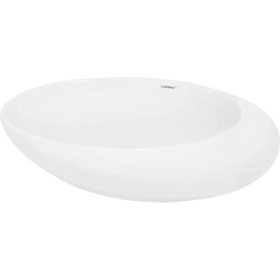 Ecd-Germany Ecd Germany Oval Keramik Waschbecken - Modernes Design - 585x375x145 mm Ecd-Germany Ecd Germany Oval Keramik Waschbecken - Modernes Design - 585x375x145 mm