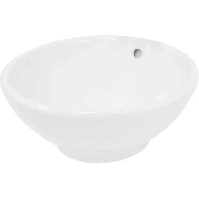 ECD Germany Lavabo en céramique - Rond, 420x420x170mm - Céramique de haute qualité - Design moderne - Pour salle de bain - Publicité ECD Germany Lavabo en céramique - Rond, 420x420x170mm - Céramique de haute qualité - Design moderne - Pour salle de bain - Publicité