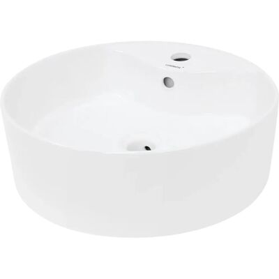ECD Germany Rund Keramikwaschbecken - Modernes Design - 460x460x155mm ECD Germany Rund Keramikwaschbecken - Modernes Design - 460x460x155mm