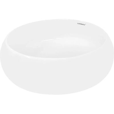 ECD Germany Lavabo en Céramique pour Salle de Bain Ø400x350mm Design Rond Moderne - Publicité ECD Germany Lavabo en Céramique pour Salle de Bain Ø400x350mm Design Rond Moderne - Publicité