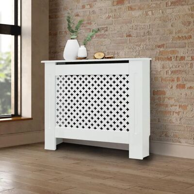 Housse de Radiateur ECD Germany - 78x19x82cm MDF Blanc Protecteur - Publicité Housse de Radiateur ECD Germany - 78x19x82cm MDF Blanc Protecteur - Publicité