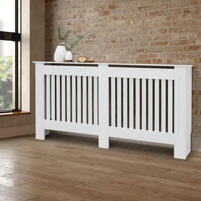 ECD Germany Lämpöpatterin suojus 152x19x82 cm MDF Valkoinen Rustiikkinen - Lämpöpatterin suojus ECD Germany Lämpöpatterin suojus 152x19x82 cm MDF Valkoinen Rustiikkinen - Lämpöpatterin suojus