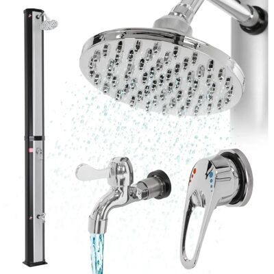 ECD GERMANY - ML-Design - 35 L - Czarny-Srebrny - Prysznic słoneczny ECD GERMANY - ML-Design - 35 L - Czarny-Srebrny - Prysznic słoneczny