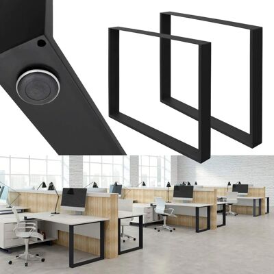 Pieds de Table Industriels ECD Germany - 90x72 cm - Acier Noir - Publicité Pieds de Table Industriels ECD Germany - 90x72 cm - Acier Noir - Publicité