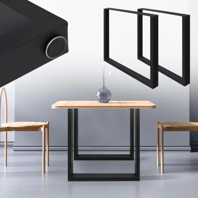 Pieds de Table ECD Germany 2 - 70x72cm - Acier Industriel - Noir - Publicité Pieds de Table ECD Germany 2 - 70x72cm - Acier Industriel - Noir - Publicité