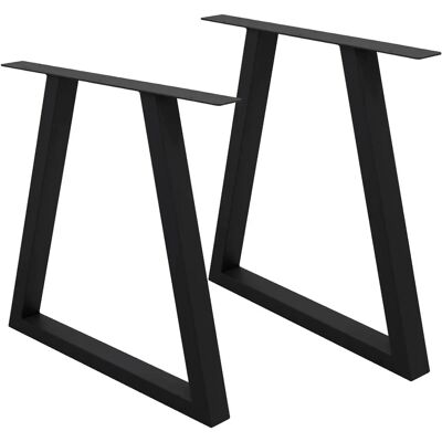 ECD Germany Stahl Tischbeine - 60 x 72 cm - Schwarz - Industrielles Design - 2er Set ECD Germany Stahl Tischbeine - 60 x 72 cm - Schwarz - Industrielles Design - 2er Set