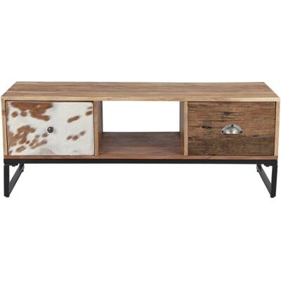 Womo-Design Mueble bajo Taipei con 2 cajones - Madera de acacia & Metal Womo-Design Mueble bajo Taipei con 2 cajones - Madera de acacia & Metal