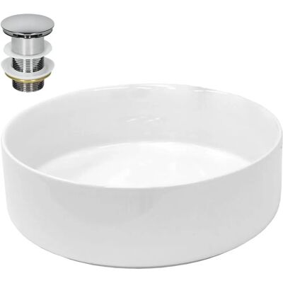 ECD Germany Keraaminen Pesuallas Ø 355 x 120mm - Korkealaatuinen, Helppo asentaa ECD Germany Keraaminen Pesuallas Ø 355 x 120mm - Korkealaatuinen, Helppo asentaa