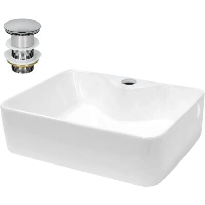 Lavabo en Céramique ECD Germany 480x380mm - Moderne et Élégante - Publicité Lavabo en Céramique ECD Germany 480x380mm - Moderne et Élégante - Publicité