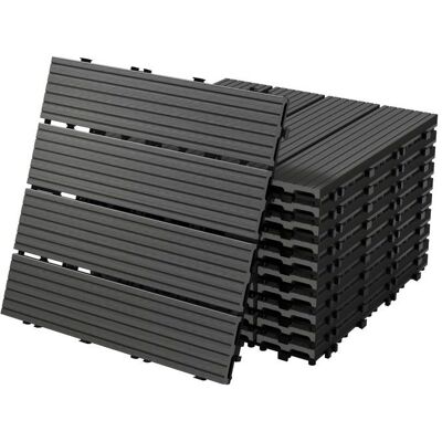 ECD Allemagne Carrelages de Terrasse WPC 30x30cm 33 pièces pour 3m² avec Aspect Bois - Publicité ECD Allemagne Carrelages de Terrasse WPC 30x30cm 33 pièces pour 3m² avec Aspect Bois - Publicité